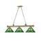 Z-Lite Cordon 3 Light Billiard, Rubbed Brass & Green 2306-3RB-ARG - alternate 4